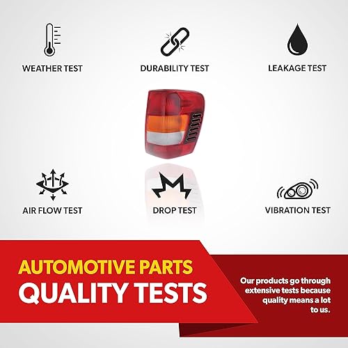 Miniatura 8 de Conjunto de luces traseras para Jeep Grand Cherokee Laredo Limited Overland 2002 2003 2004  Se adapta al lado del pasajero de las luces traseras