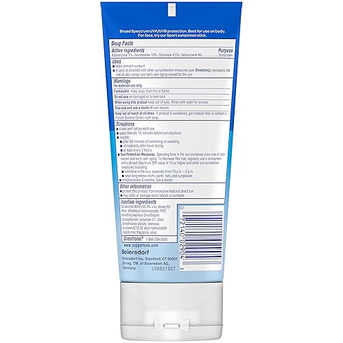 Miniatura 10 de Coppertone SPORT Loción de protección solar transparente SPF 30, protector solar resistente al agua, protector solar SPF 30 de amplio espectro, tubo