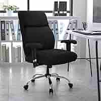 Amazon.com: BizChair 400 lb. Big & Tall Mid-Back Black Line