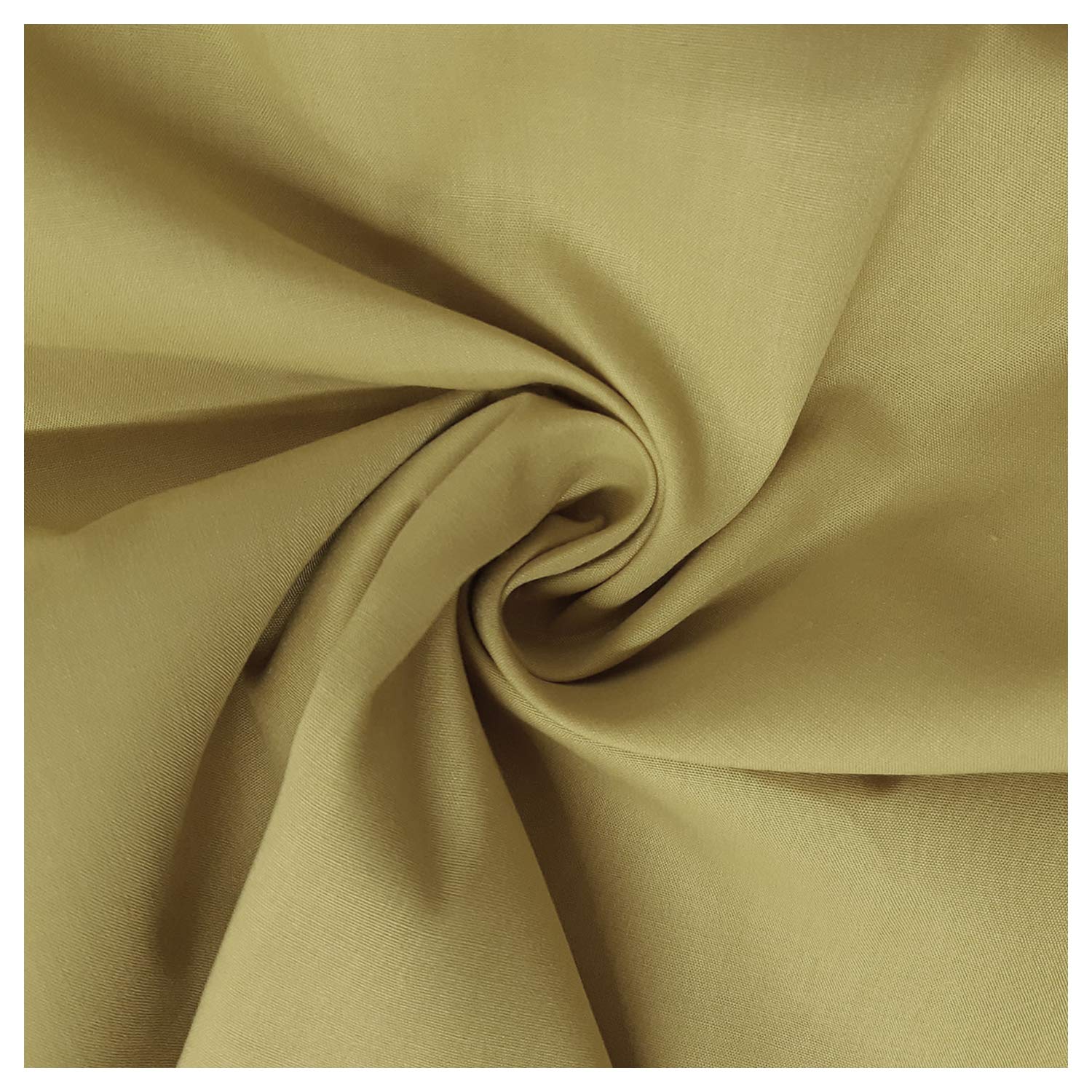 Fabric Kings ONLINE 100% Polycotton Blended Dyed Plain Fabric Dress Craft Material 45" - 112cm Wide Per Metre (TAN, 1 METRE)
