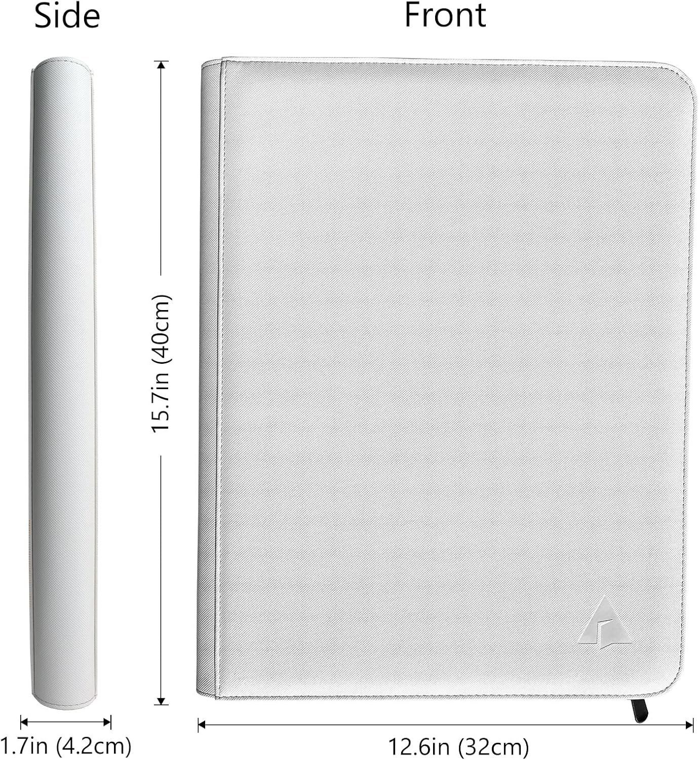 Top loader Binder, Holds 252 Top loaders 9-Pocket Top Loader Card Storage Case, Ringless Double-Sided Pockets for Cards in 3 x 4'' Top loaders - White
