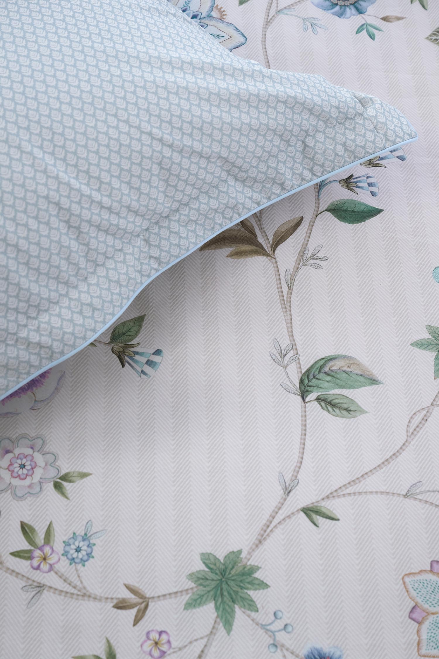 Pip Studio Bettbezugsset Flores Bailando Gebrochen Weiss 200x200cm