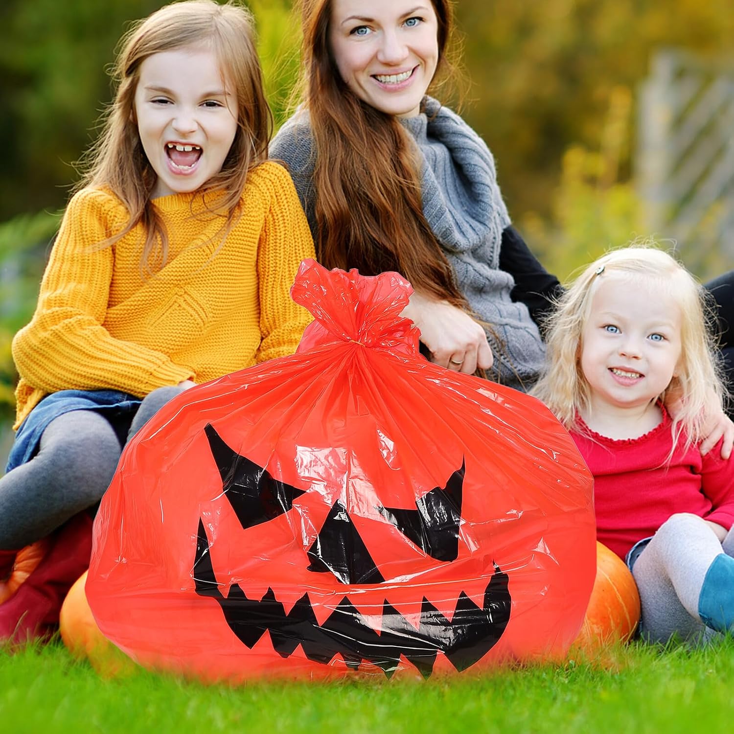 3pcs Large Capacity Garden Waste Bags Leaf Collector Yard Lawn Leaf Trash Bags Sturdy Backyard Gardening Planting Storage Holder for Outdoor