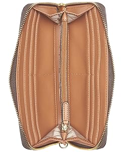 Calvin Klein Key Item Saffiano Continental Zip Around Wallet with Wristlet Strap