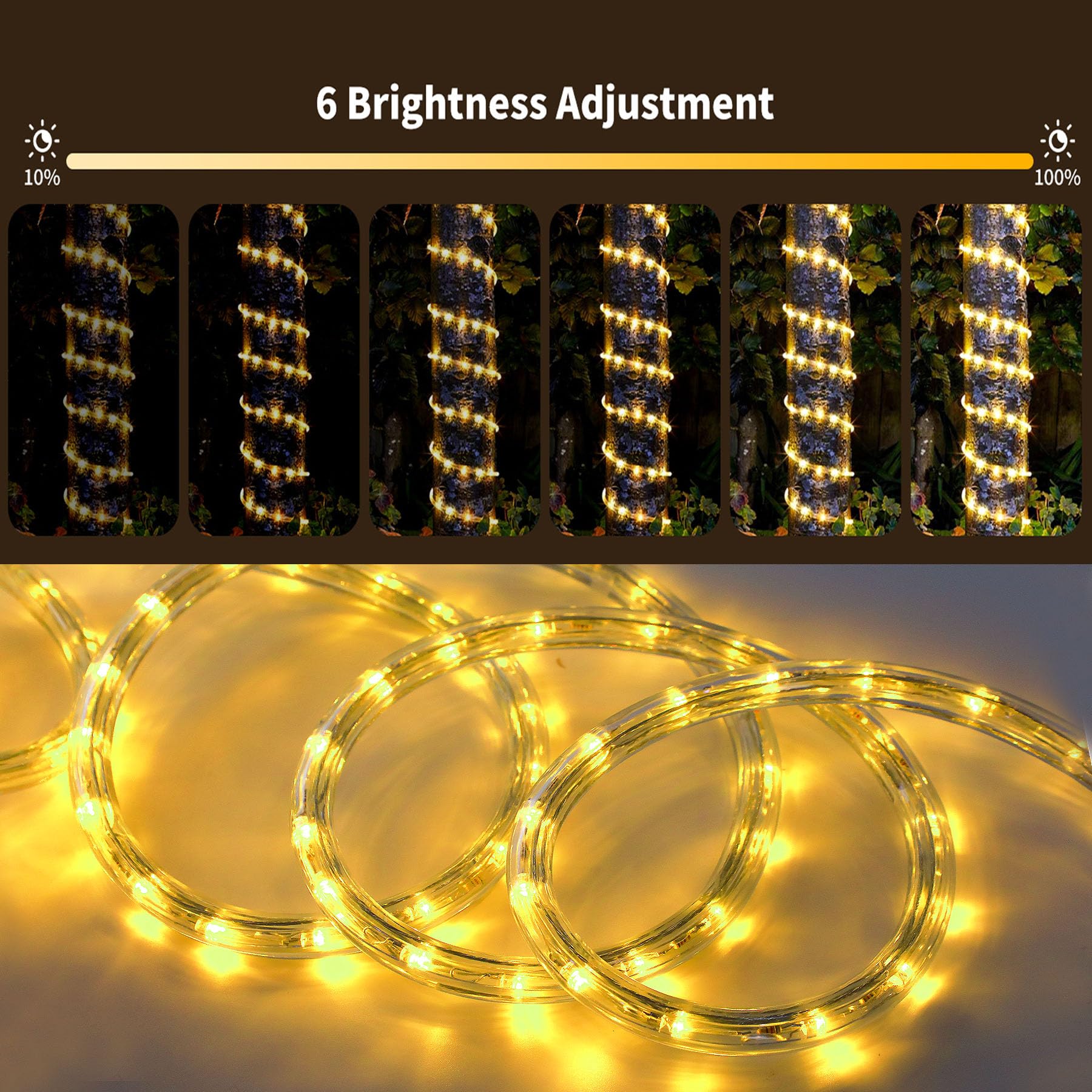 Forever Speed 50M LED Lichterschlauch Außen WarmWeiß mit 6 Modi Helligkeit Dimmbar Timer,1800 LEDs Lichtschläuche Schlauch Aussen Wasserfest IP65,Fernbedienung LED Lichterschlauch Weihnacht