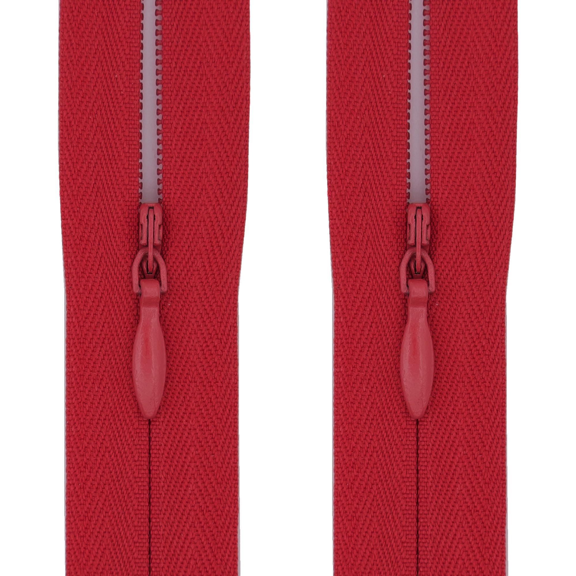 #3 Invisible Zips, 2 Pack, 14 Inch, Red