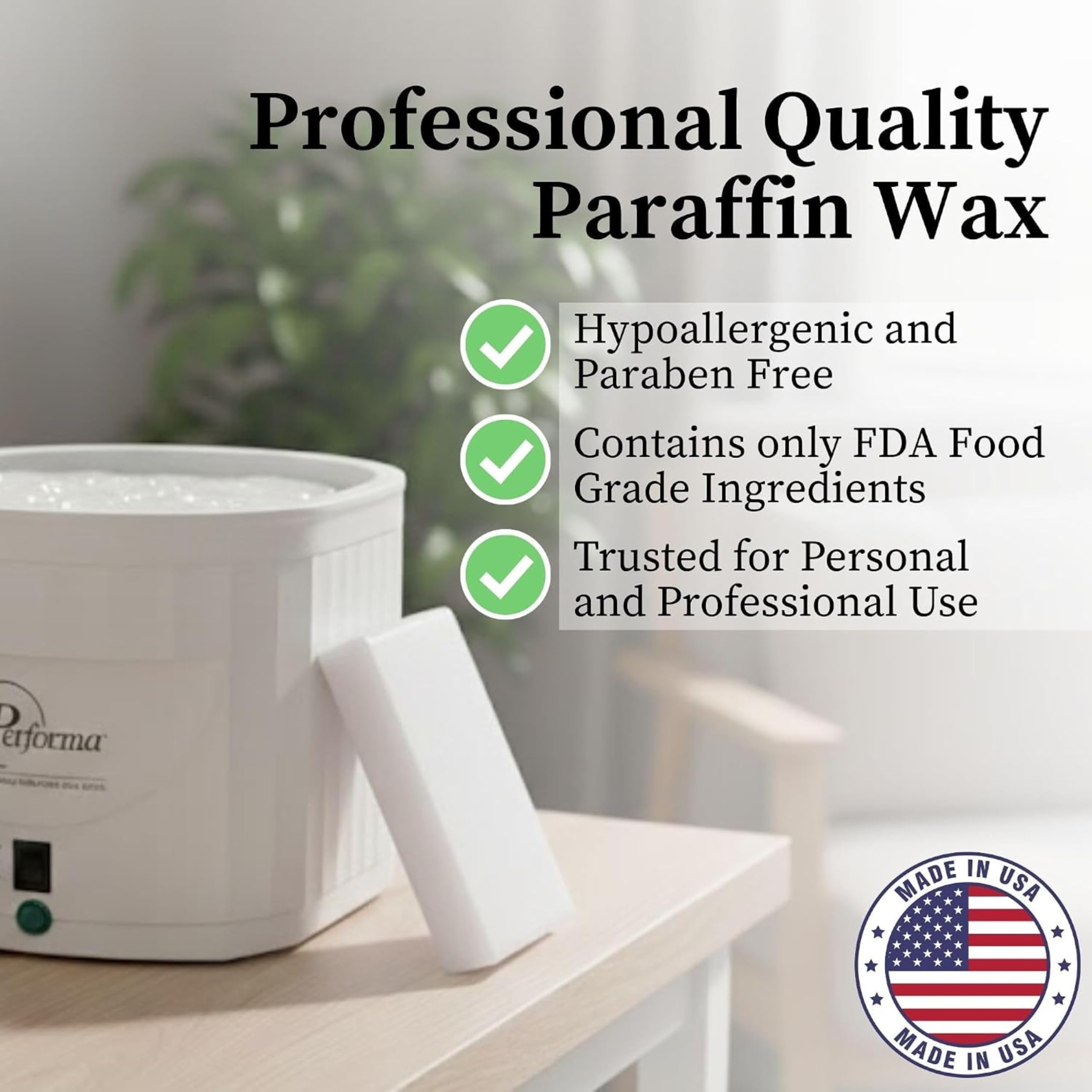 Performa Wintergreen - Ricarica di cera di paraffina, profumata, 0,5 kg, confezione da 36, cera medica per mani e piedi, formula a rapida fusione per bagno di paraffina, ricarica pulita e sicura sulla