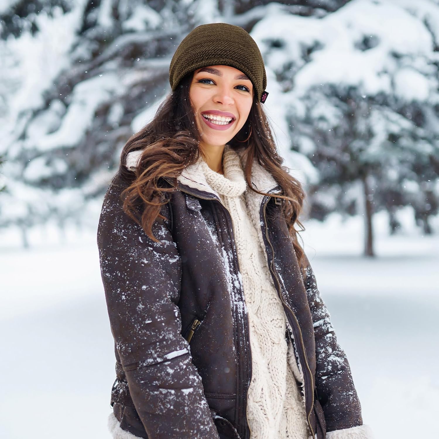 Lvaiz 2 Pack Winter Fleece Lined Mens Beanie Hat Reversible Knit Skull Cap for Men Women Warm Windproof Hat for Outdoor - Image 5