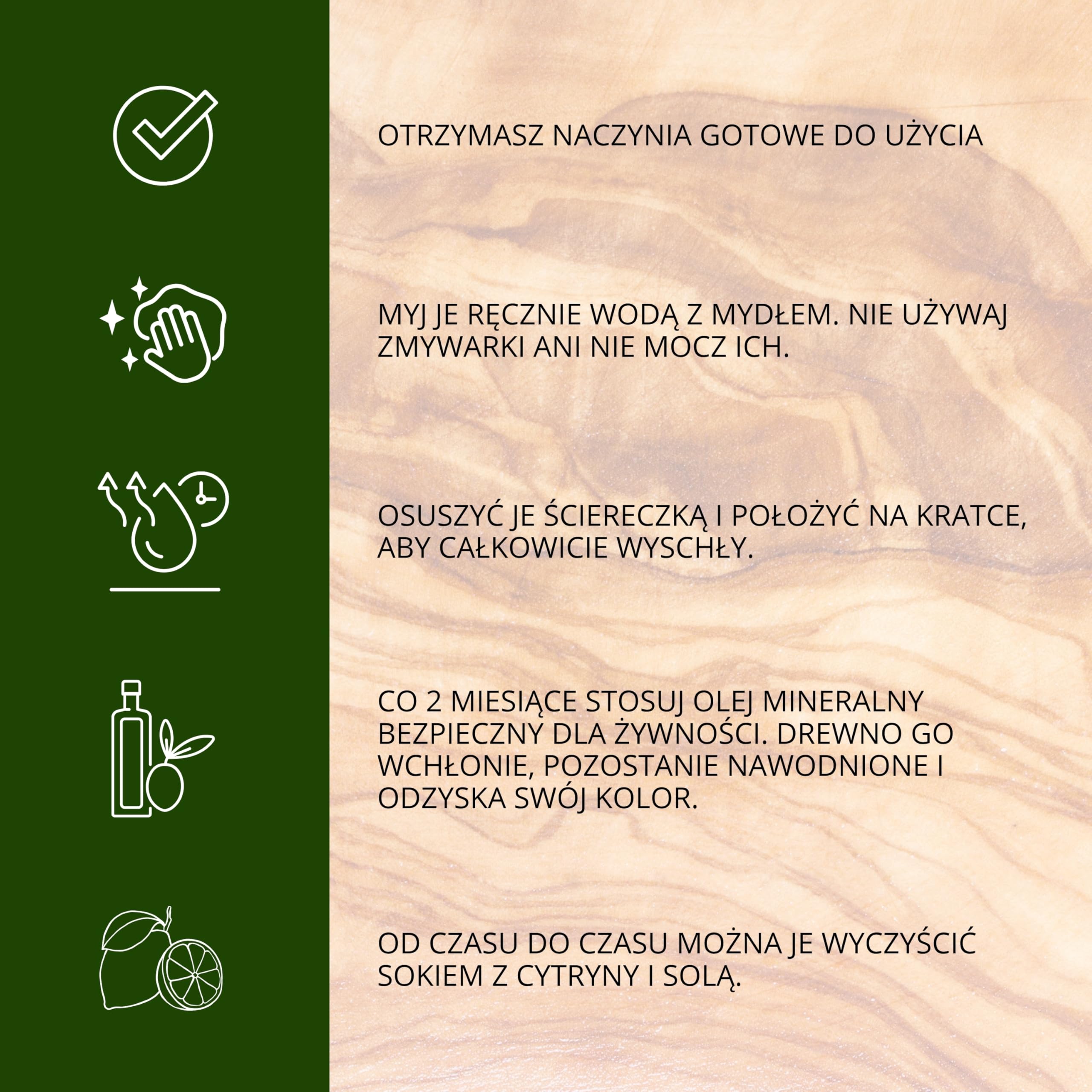 Erreke Zestaw Przyborów Kuchennych z Drewna Oliwnego, Ręcznie Wykonane Akcesoria w Stylu Śródziemnomorskim, 4-częściowy Zestaw z Łyżką i Szpatułką
