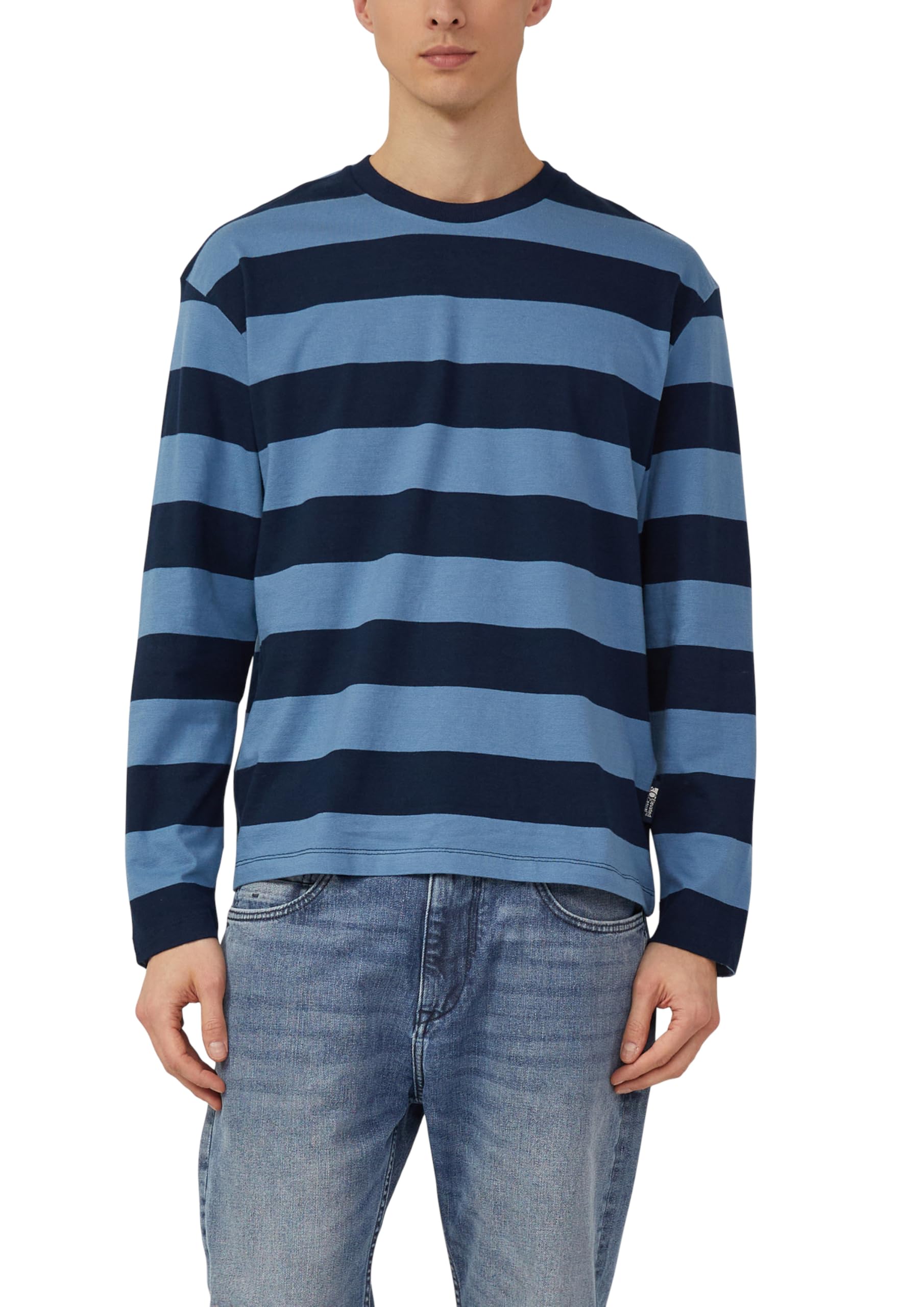 s.Oliver Gestreiftes Langarmshirt aus Baumwolle im Modern Fit