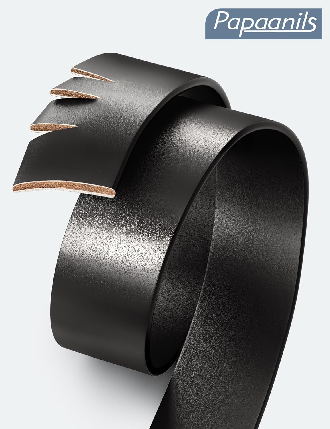 Mens Dress Belt,Genuine Casual Leather Belts for Men 1.5" Width - Image 4