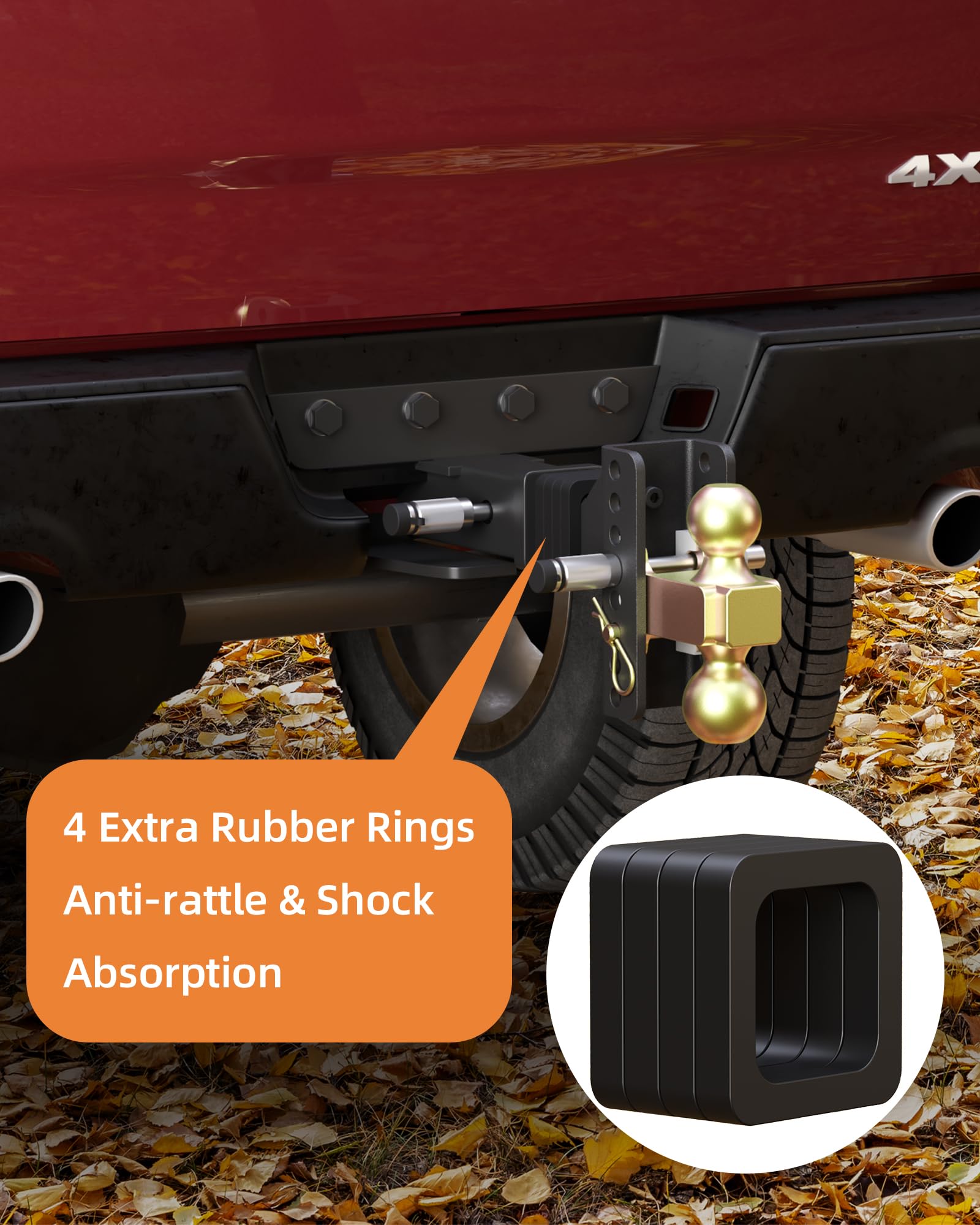 Snapklik.com : DEXSO Adjustable Trailer Hitch (Fits 2-Inch Receiver ...