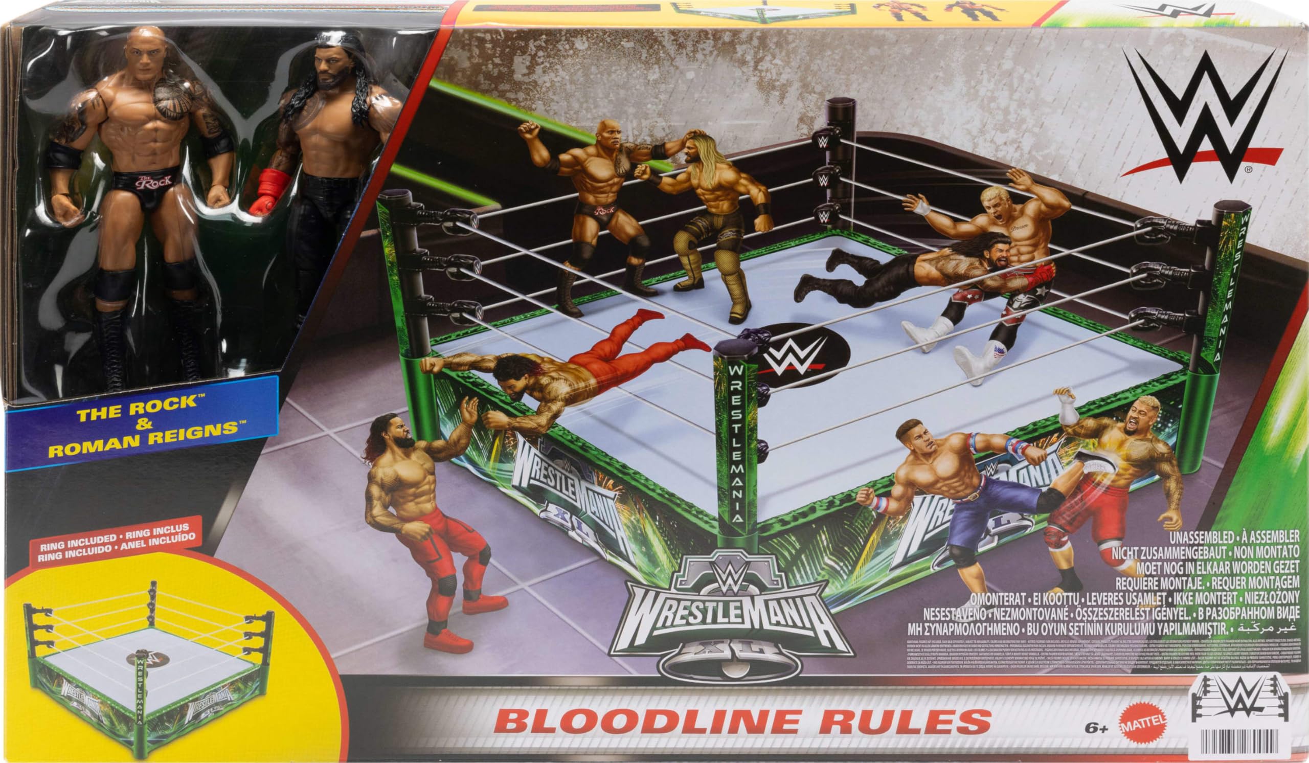 Amazon.co.jp: Mattel WWE血統ルールプレイセット リング&アクション