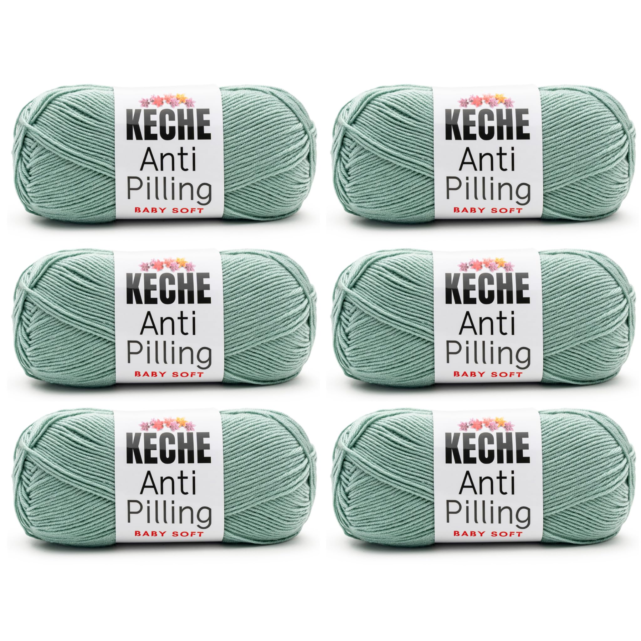 Soft DailyKnit DK Yarn, 100% Anti-Pilling Acrylic for Knitting Crocheting, Light Weight #3 (3.52 oz / 274 Yds) 1 Skein - Red — view 50