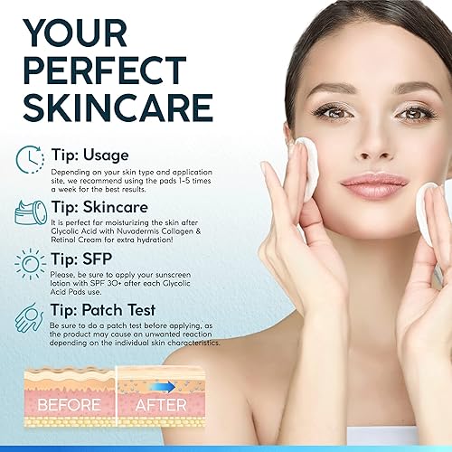 Miniatura 7 de NUVADERMIS Crema de urea y almohadillas de ácido glicólico al 35% - Loción reparadora de pies de urea al 40% - Removedor de callos de piel seca a