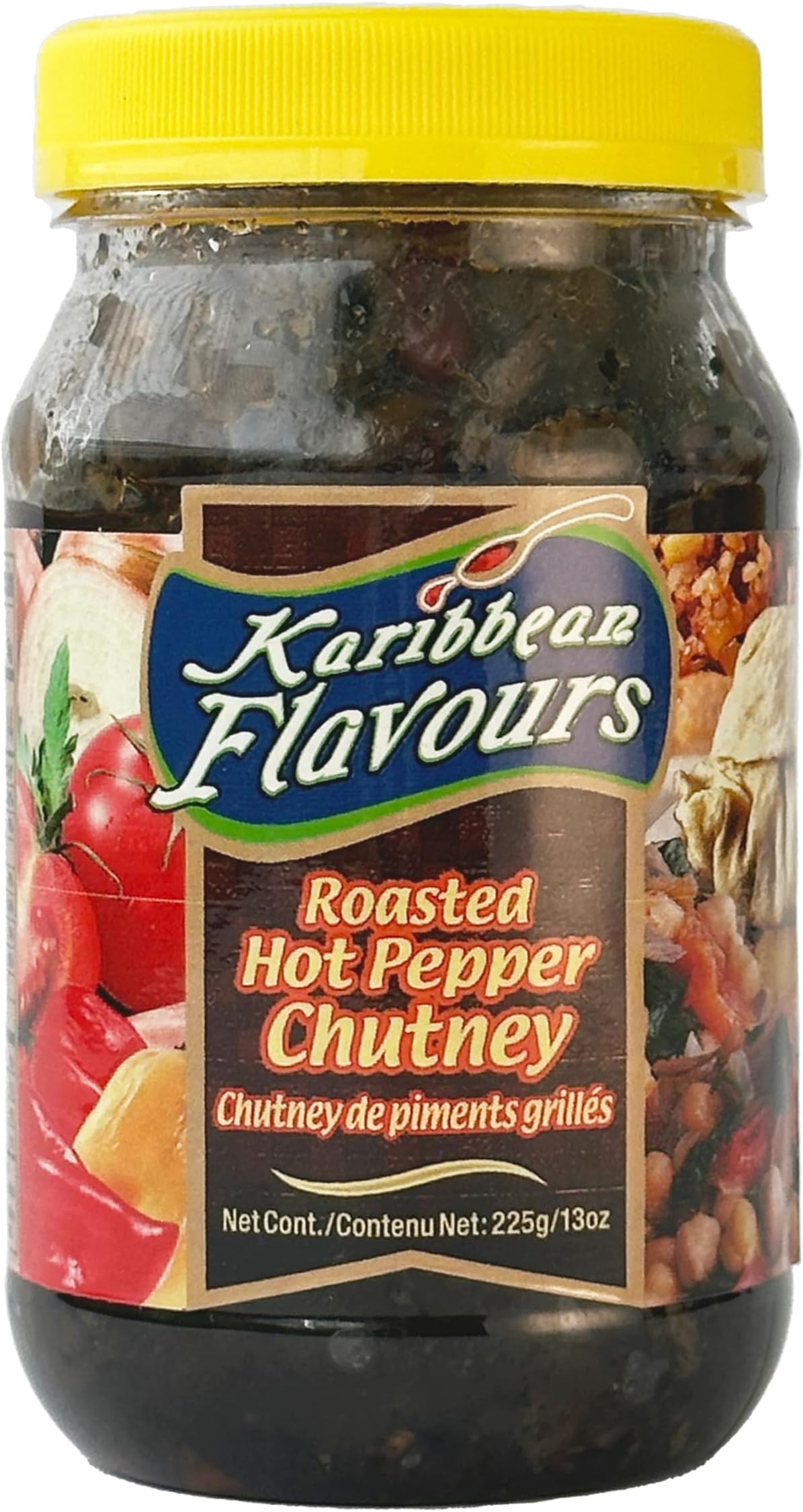 Premium Roasted Hot Pepper Relish (Trinidad Scotch Bonnet) 13 Oz - spicy chutney