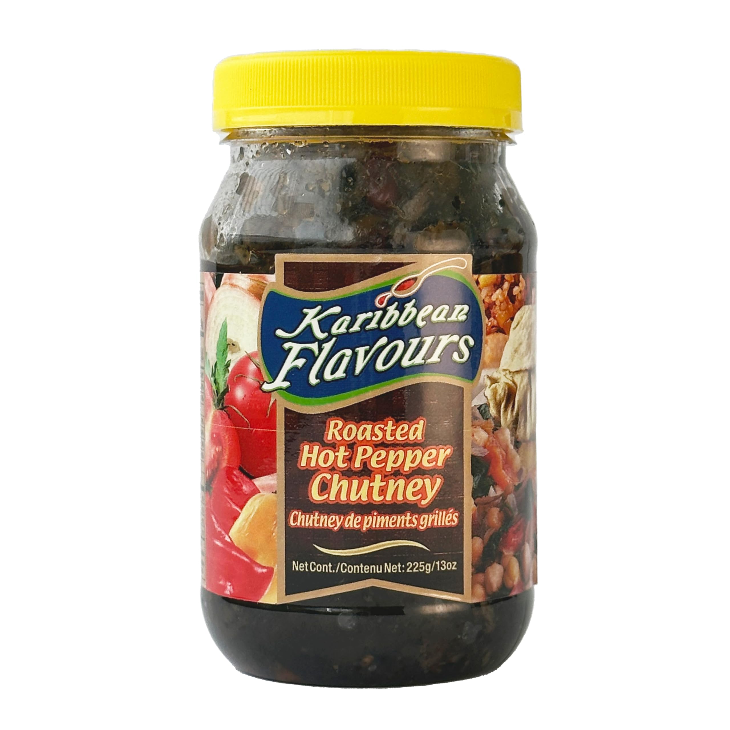 Premium Roasted Hot Pepper Relish (Trinidad Scotch Bonnet) 13 Oz - spicy chutney