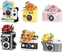 Vista 1 de 6 Set Cute Flower Camera Series Mini Building Toy Bricks Micro Blocks Kit Miniature Toys Ideal for Home Decor Desktop