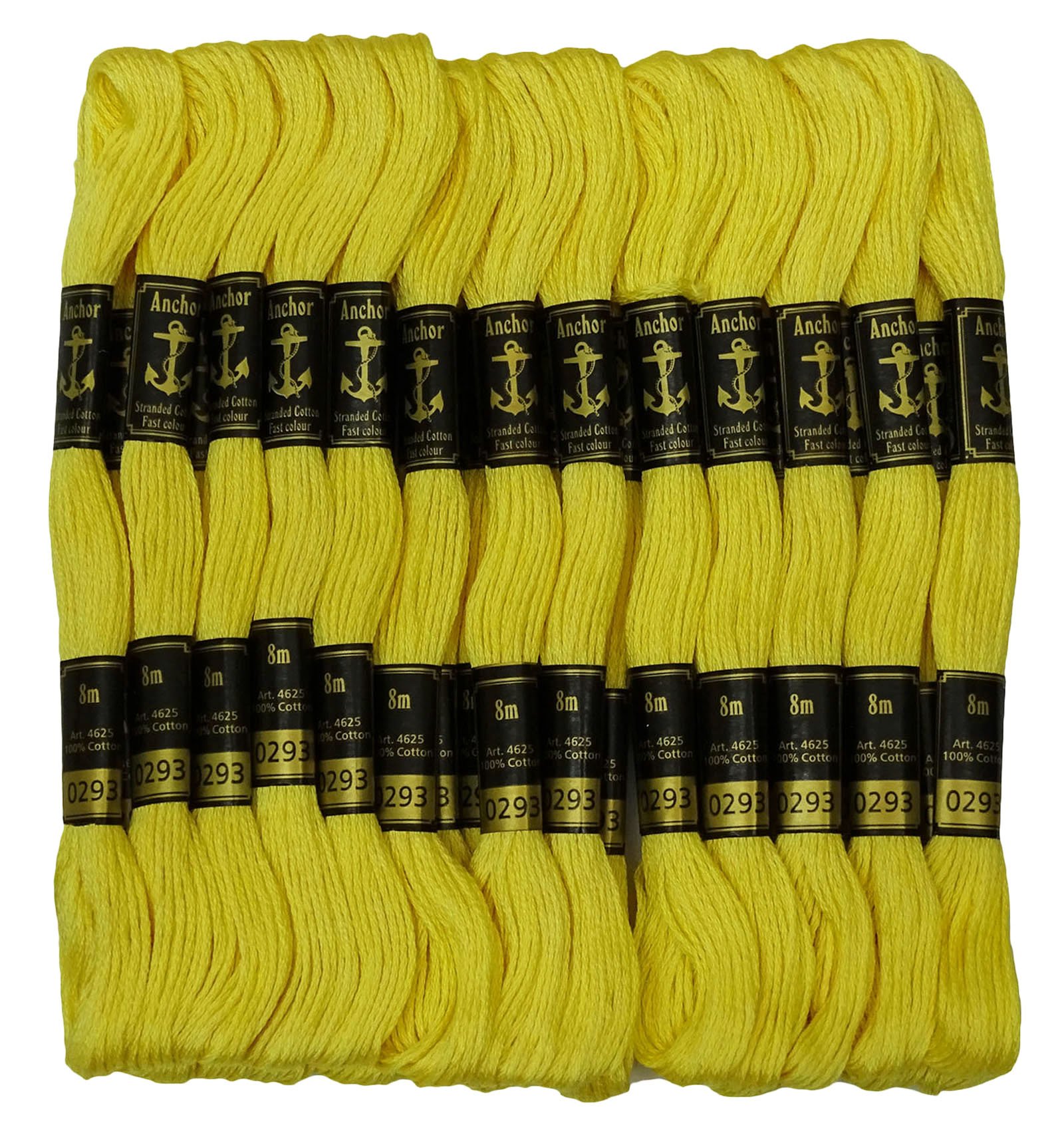 Anchor Yellow 25 X Stranded Cotton Thread Hand Cross Stitch Sewing Embroidery Floss Skeins