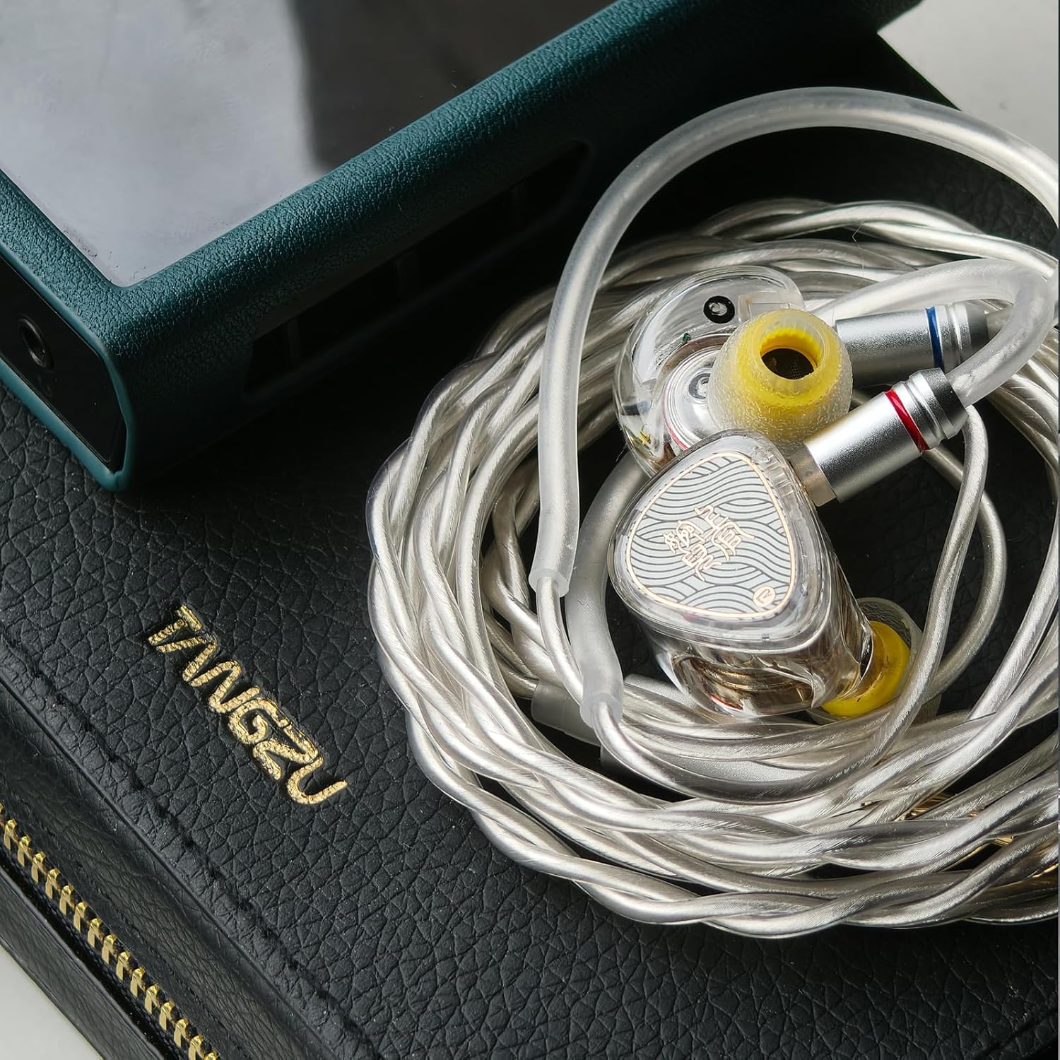 Yongse | TANGZU Wan’er II S.G 2nd Gen Hi-Fi Audiophile Gaming Earphones with 10mm Dynamic Driver 2pin Detachable Silver Plated OFC Upgrade Cable for Musician in-Ear Monitors (White, 4.4mm, No mic)