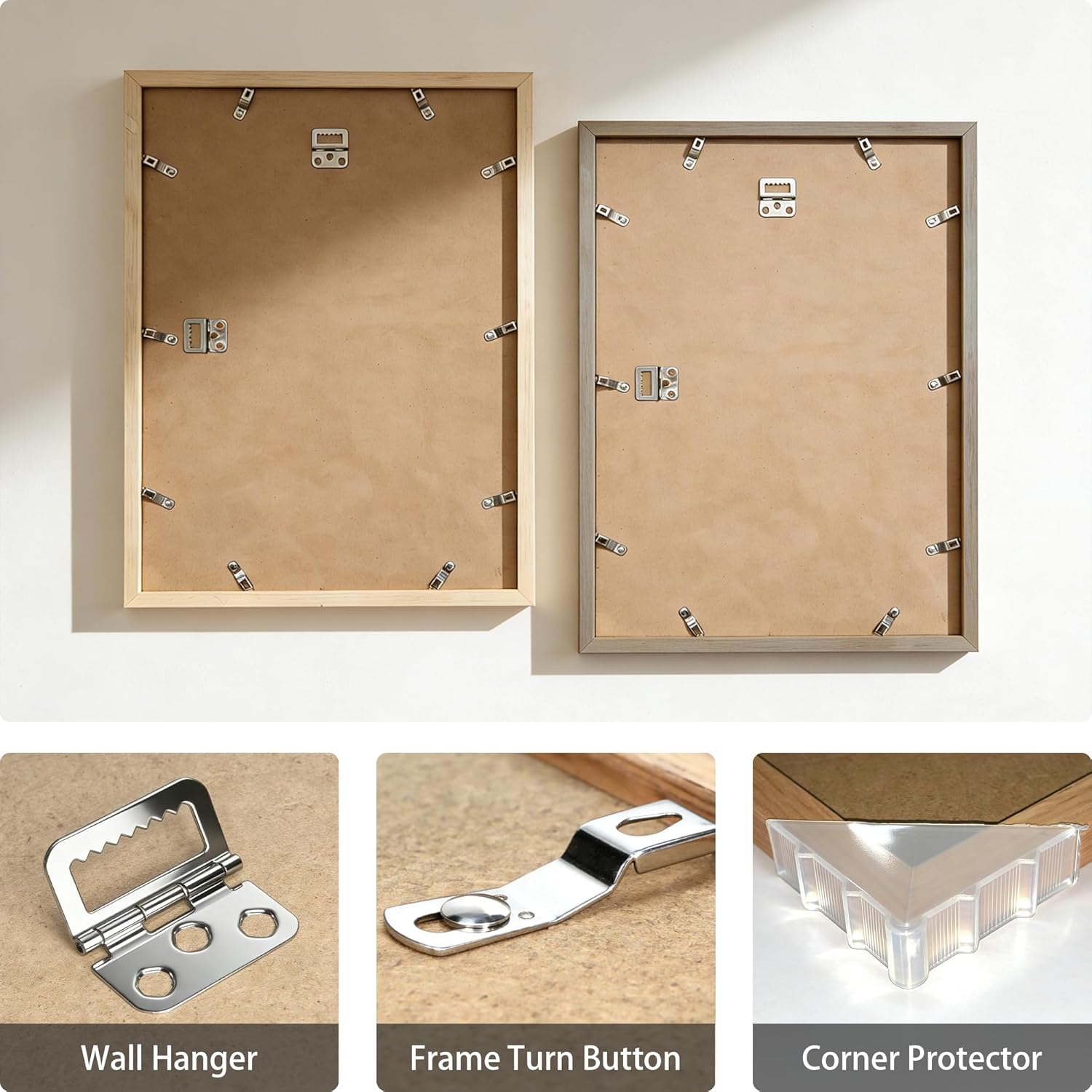 11x14 Picture Frame with Mat to 8x10 Dark Oak Solid Wood Veneer 11x14 Frame with Shatterproof Plexiglass Brown Wooden 11 x 14 Picture Frames for Wall Gallery Home Decor, 1 Pack - Image 6