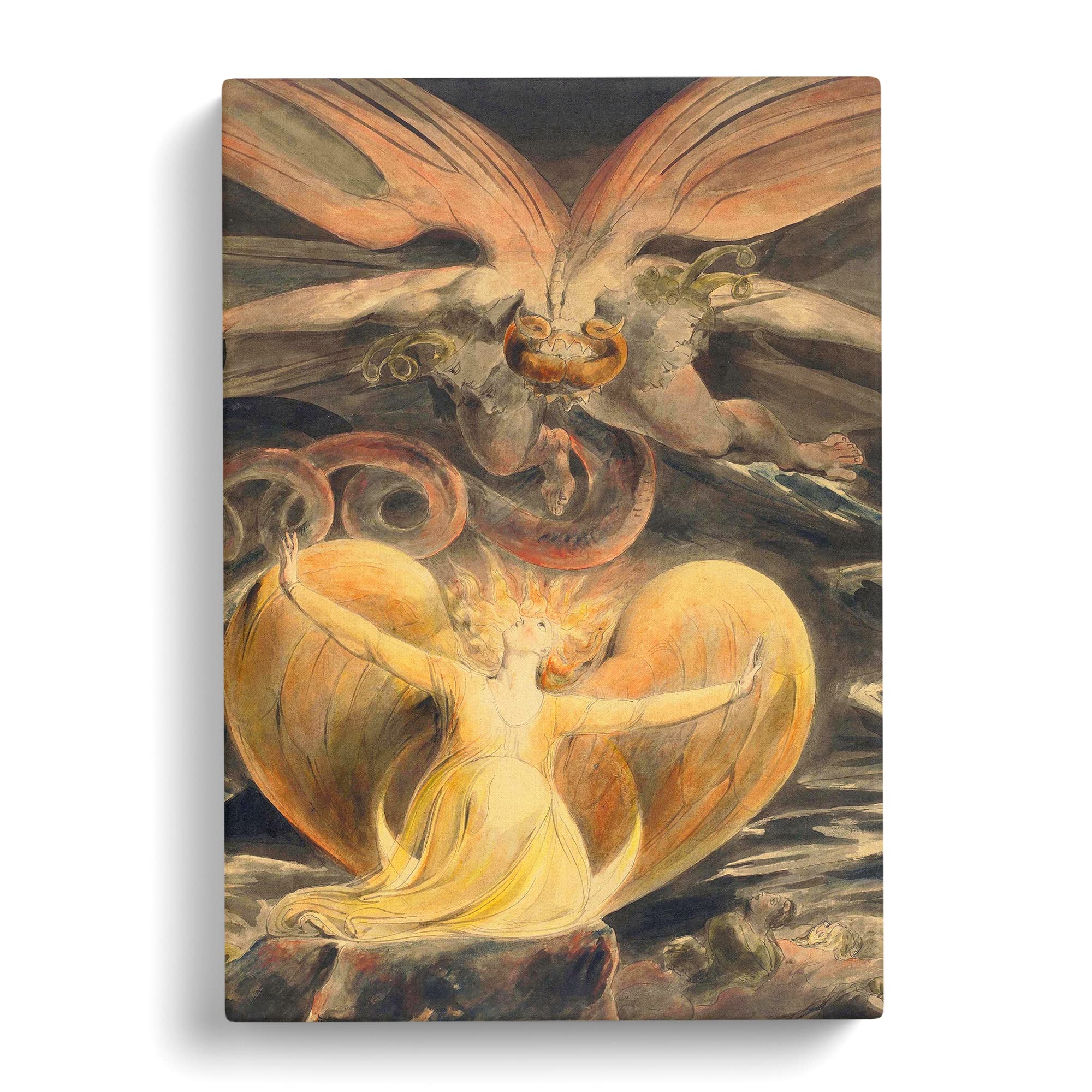The Great Red Dragon By William Blake Canvas Print, Mixed, 25L x 50W cm - Image 3