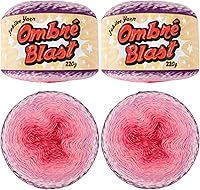 Vista 62 de JubileeYarn Hilo Ombré Blast - 220g/pastel Algodón Peso Bebé - Cripta de Hielo - 1 Pastel