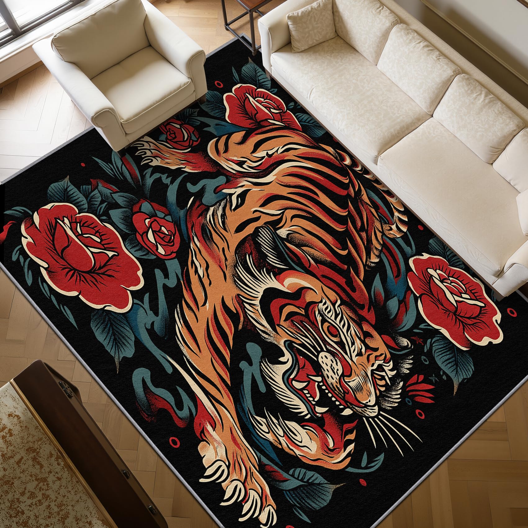 Mistela Tiger Teppich 120x180 cm Boho