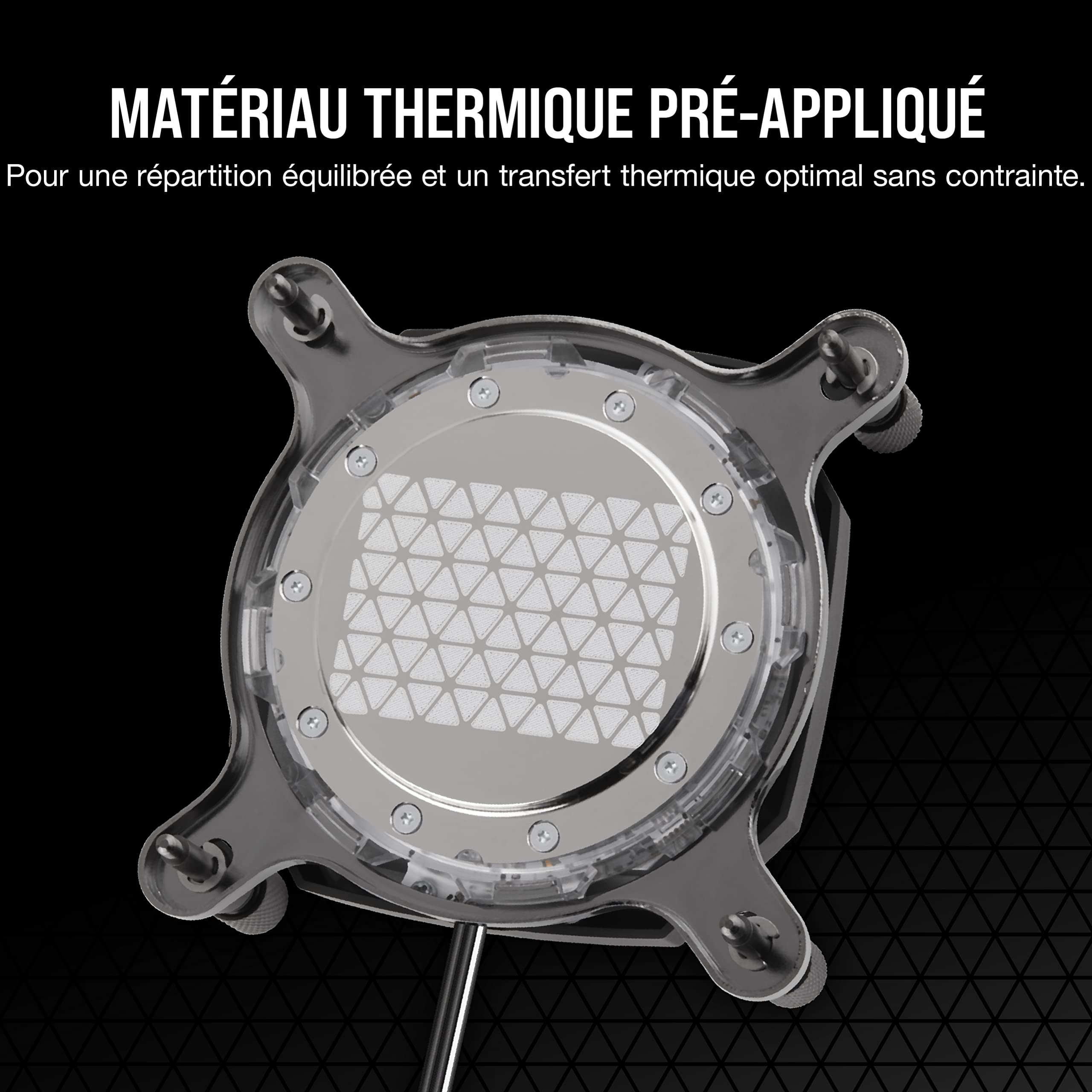 Corsair Hydro X Series XC7 RGB PRO Waterblock pour Processeur Intel LGA 1700, 1200, 115X et Socket AMD AM4 (Plaque Froide en Cuivre Nickelé, Plus de 110 Micro-Ailettes de Refroidissement) Blanc