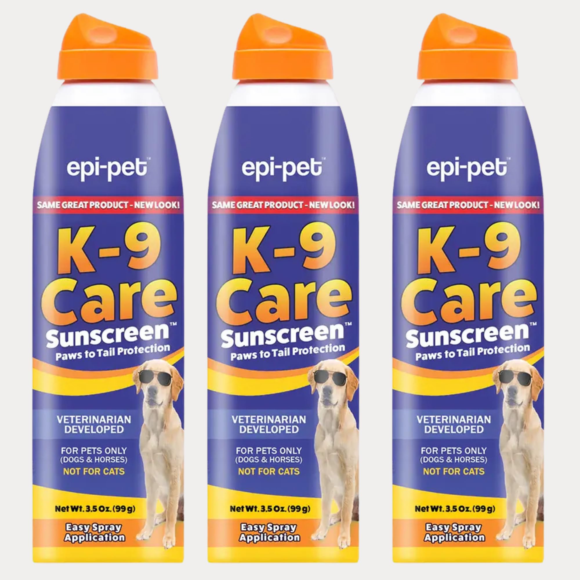 Epi-Pet K-9 Care Sunscreen, Paws to Tail Protection, Prevents Sunburns on Dogs and Horses, Sun Protector Spray, SPF 30+, Non-Greasy/Oily Solution –