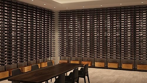 Vista 25 de VintageView Evolution Wine Wall 30 3C - Estante moderno para vino (18 botellas, negro mate)