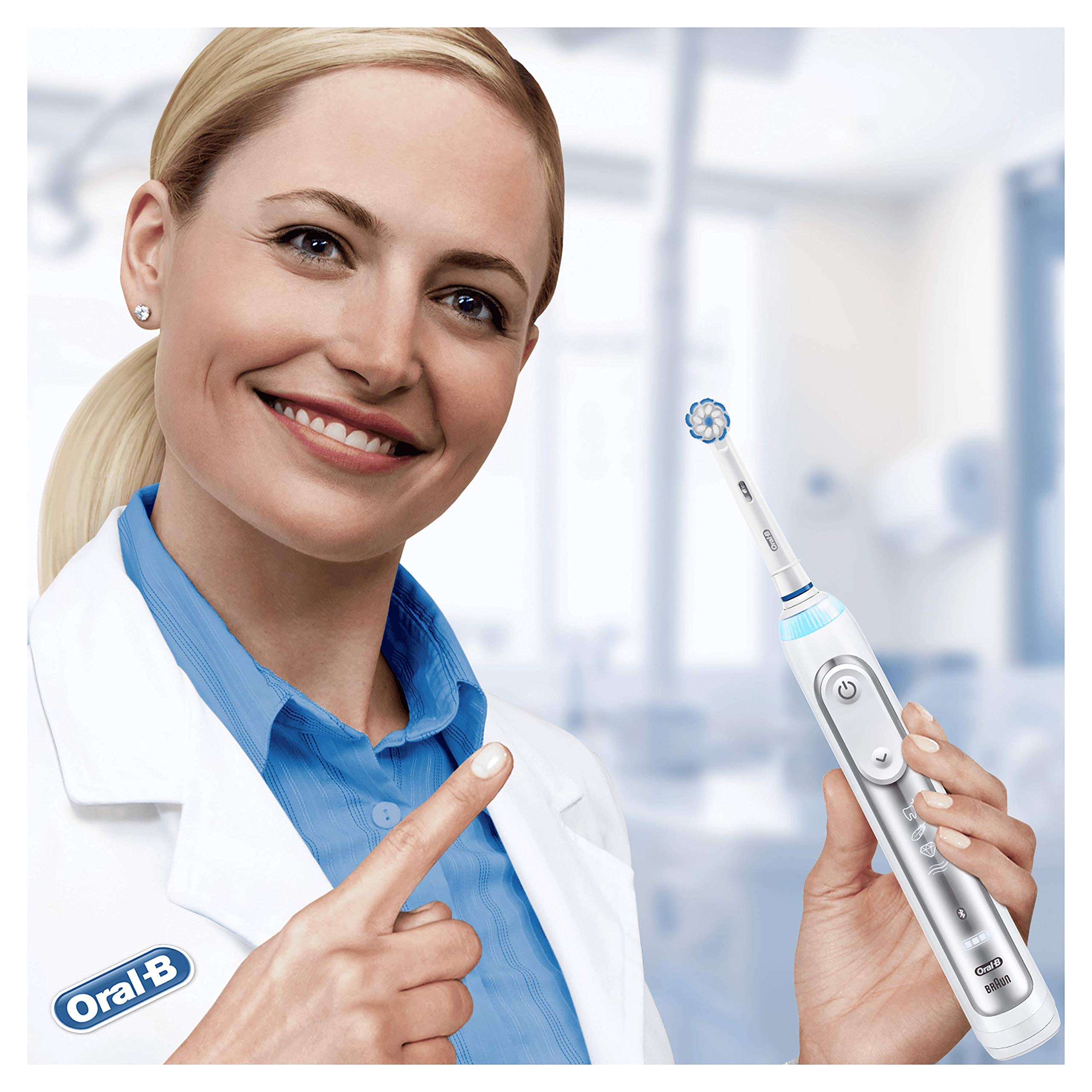 Oral-B Power Genius 8600 Elektrische Zahnbürste, Silber, entwickelt 780 g