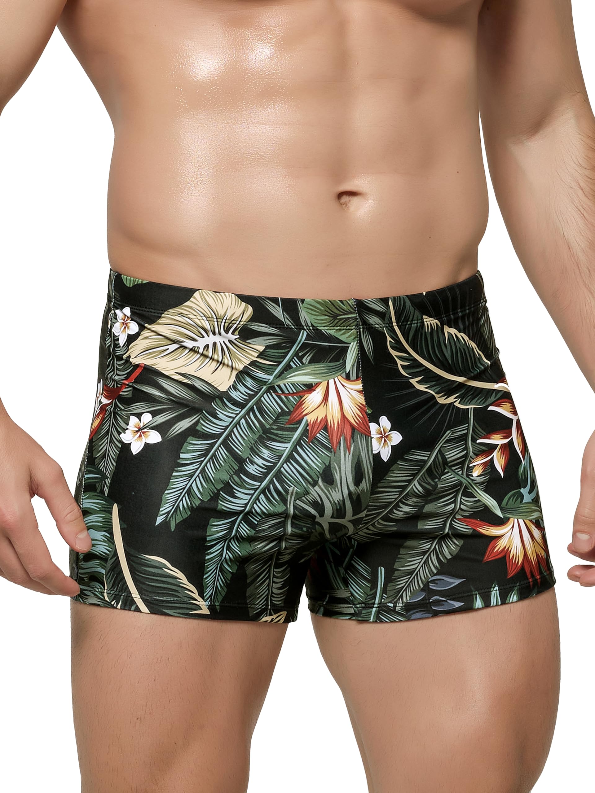 Arcweg Badehose Herren Eng Kurz Badeshorts mit Tunnelzug Schwimmhose Peinlichkeit Vermeidendes Pad Wassersport Kurze Hose UV Schutz Jungen Schwimmwear
