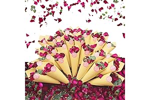 3 Quarts of Red Rose Petals and Eucalyptus Leaves Wedding Confetti