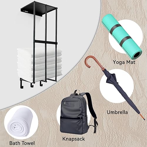 Miniatura 5 de Sillas de camping de almacenamiento para garaje  Soporte de pared de metal para organización de garaje, estantes de almacenamiento de sillas de