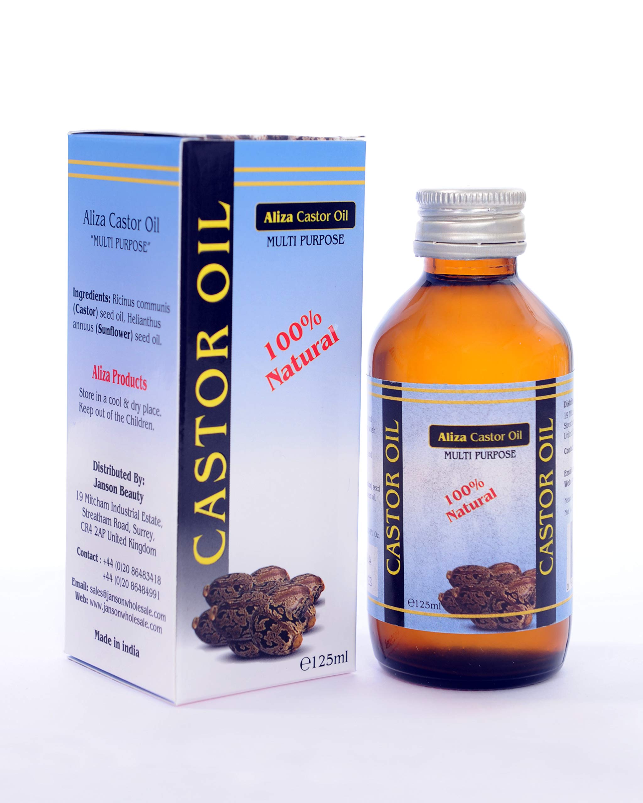 AlizaCastor Oil 125ml - 100% Natural