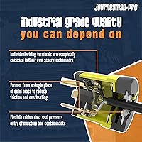 Vista 3 de Journeyman-Pro NEMA TT-30P, 30 amperios, 125 voltios, conector macho de hoja recta para remolque de RV, grado industrial, negro/amarillo, generador