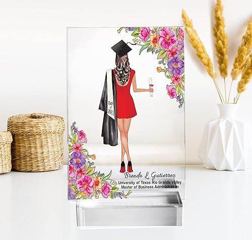 Miniatura 9 de Impresión personalizada de recuerdo de graduación para ella, regalo personalizado de graduación de escuela secundaria y universidad (4 x 6 pulgadas)
