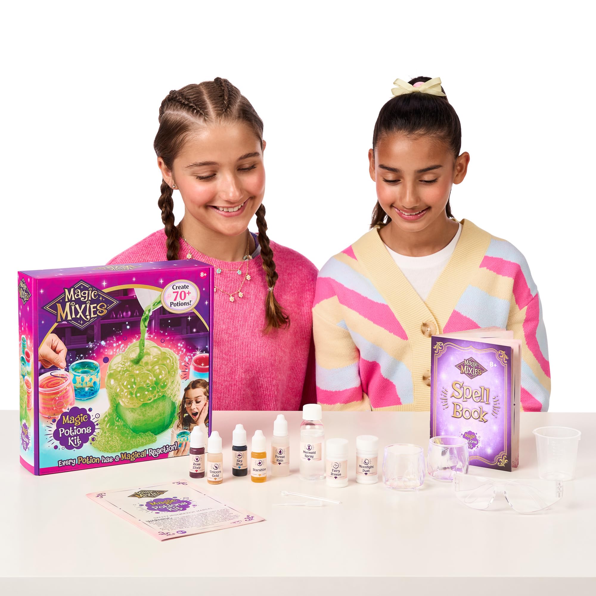 Magic Mixies Kit di Pozioni Magiche - Usa il Libro Degli Incantesimi per Creare Oltre 70 Pozioni Che Frizzano, Bollono e Cambiano Forma