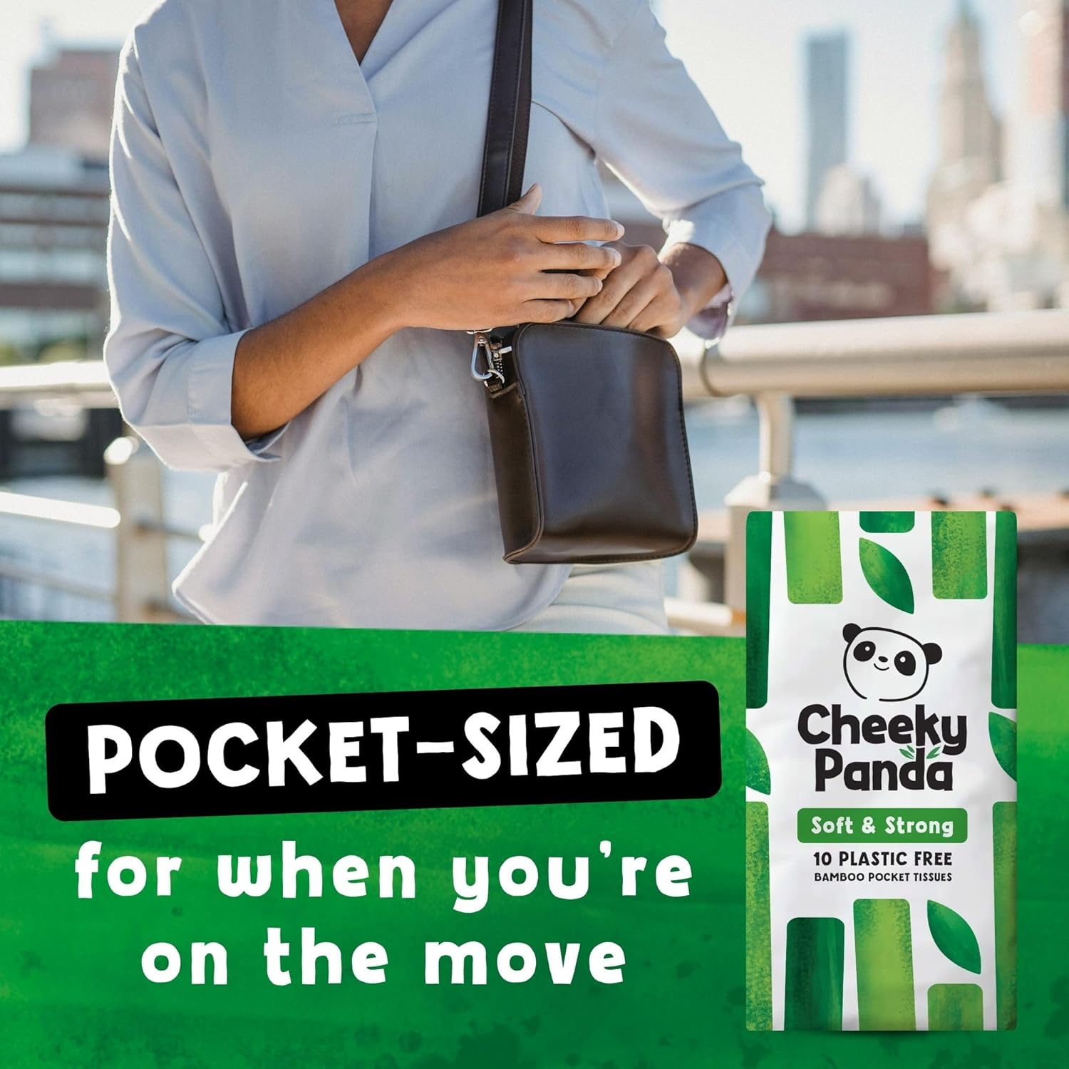 The Cheeky Panda Bamboo Travel Tissues Bulk | 56 x Plastic Free Travel Tissue Packs | 560 Super Soft Pocket Tissues