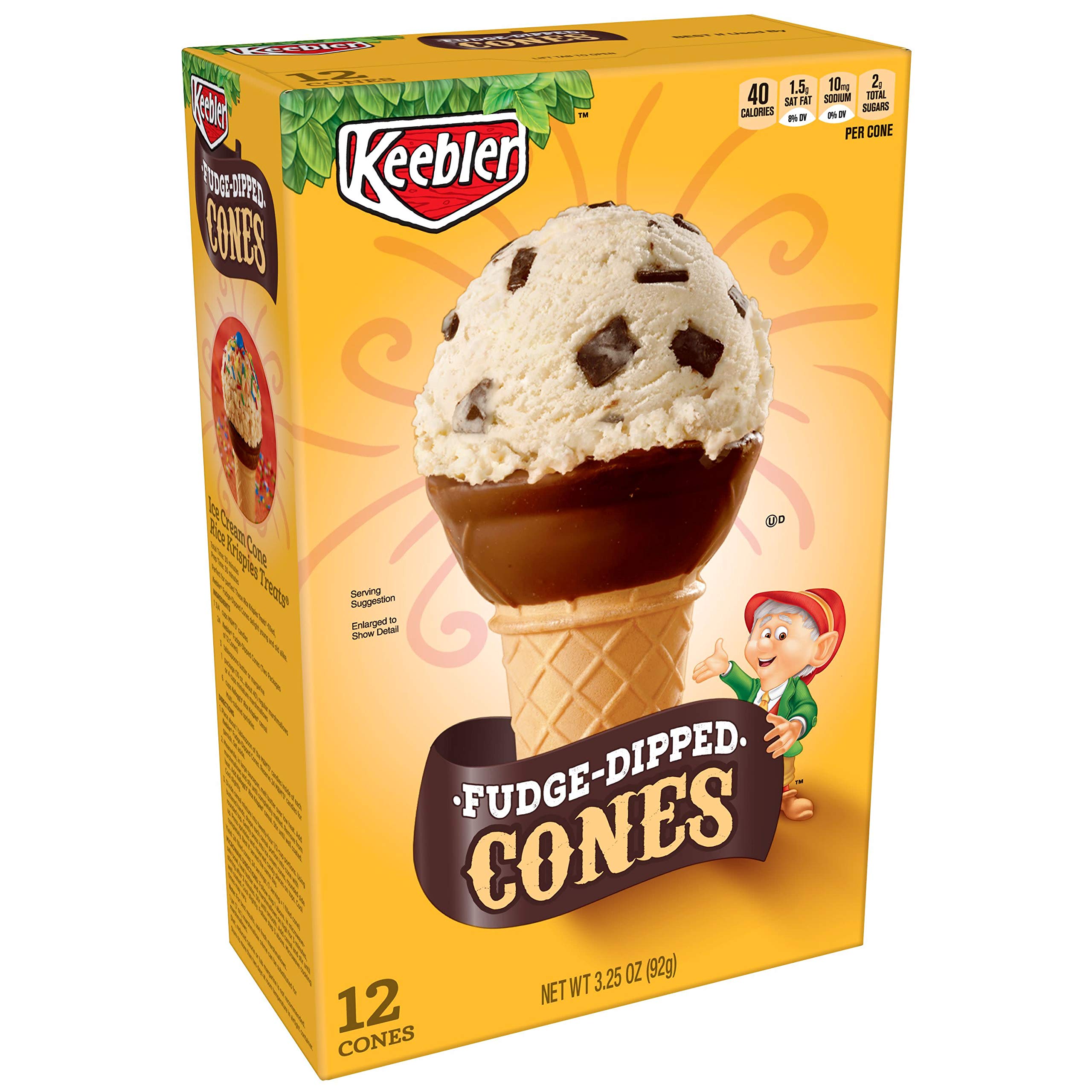 Buy Keebler Ice Cream Cones, Fudge Dipped Cups, 3.25 oz (12 ct) Online