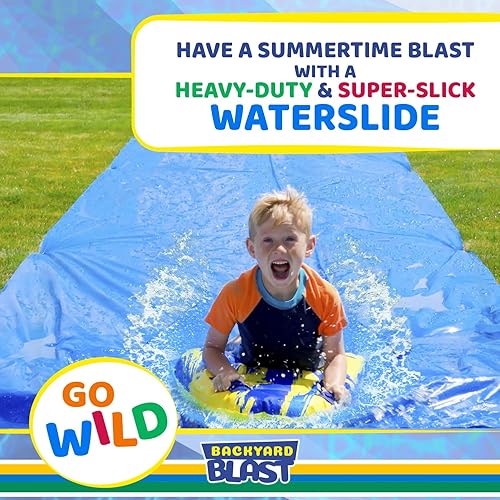 Miniatura 2 de Tobogán acuático gigante para adultos y niños  Deslizamiento grande resistente para niños, patio trasero, tobogán acuático al aire libre, incluye