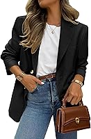 FSVABY Women's Lightweight Long Sleeve Blazer Jacket - Casual Work Office Open Front with Pockets, Stretchy & Comfortable