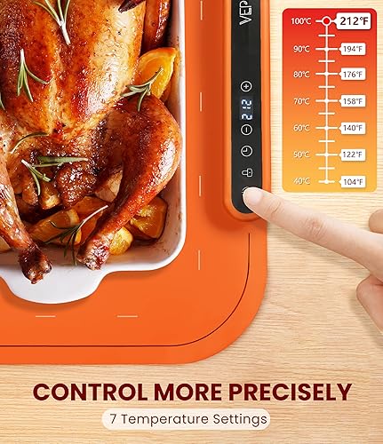 Miniatura 9 de Tapete de calentamiento de alimentos para bufé, bandeja de calentamiento eléctrica para mantener los alimentos calientes en fiestas, tapete de