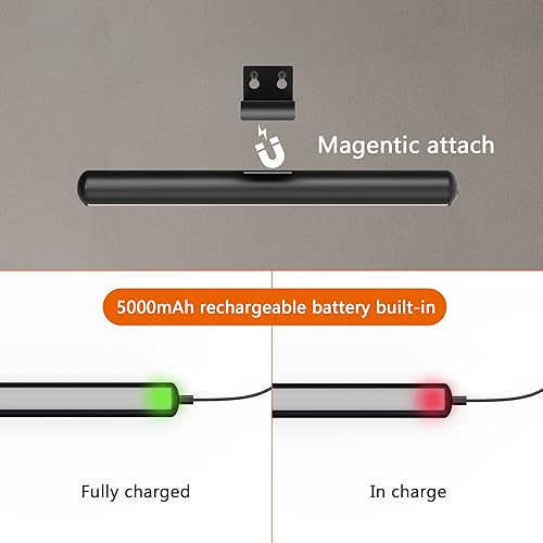 Miniatura 3 de Luz de imagen a pilas para pinturas en pared con control remoto, luz de imagen completa de metal, luz LED recargable inalámbrica con temporizador y