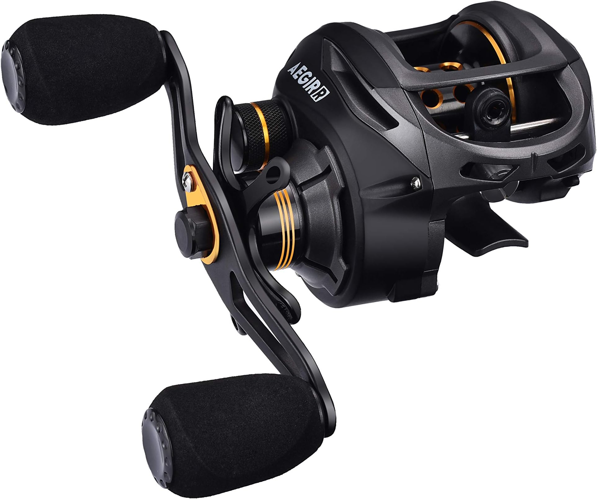 Baitcasting Fishing Reel 17.6LB Carbon Fiber Drag, 7.1:1 Baitcasters Low Profile Saltwater Baitcast Reels Right Hand