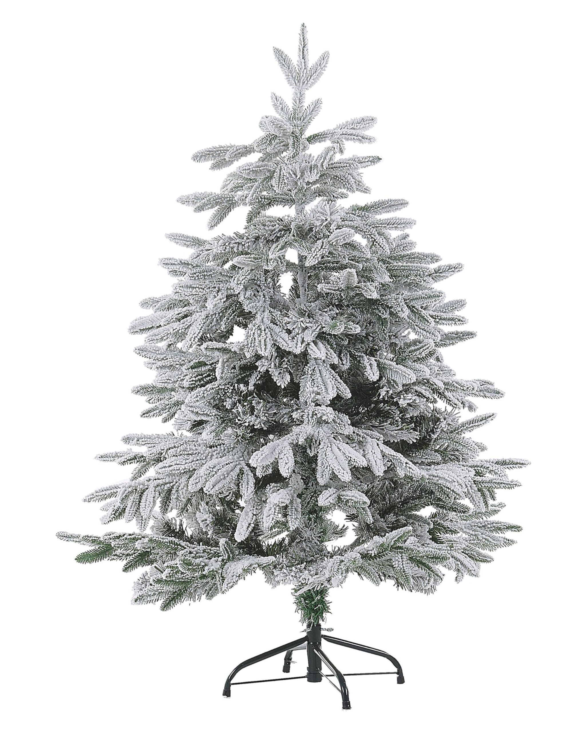 Sapin de Noël Artificiel Effet Neige 120 cm Aspect Naturel et Réaliste Parfait pour Tout Intérieur de Fêtes Beliani