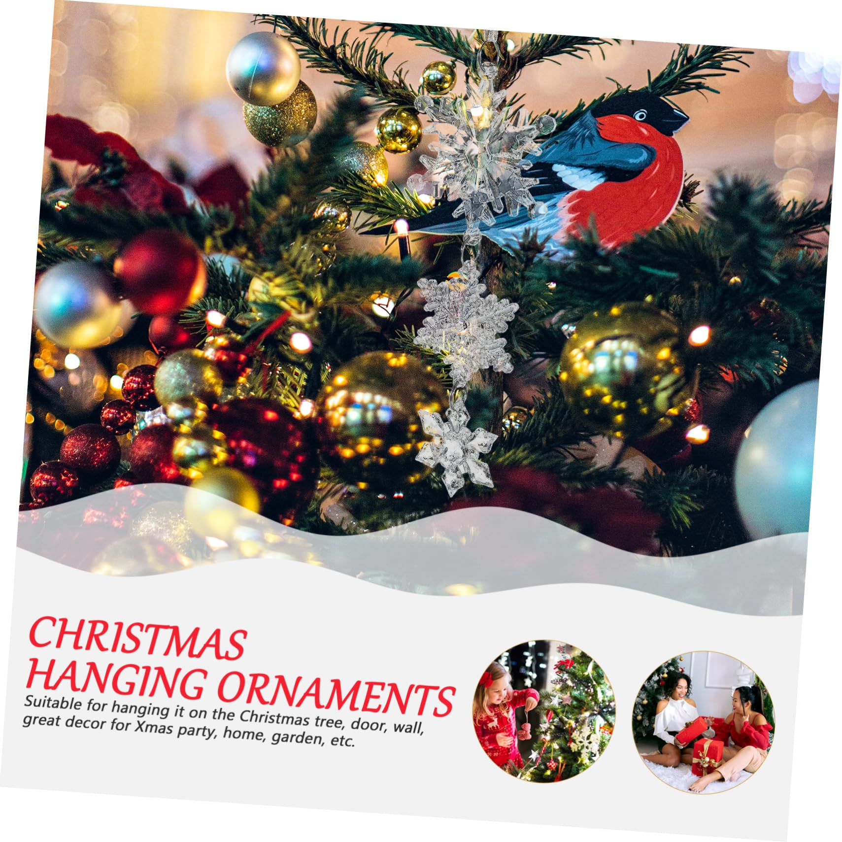 SOIMISS 9stücke Weihnachtsbaum-Dekoration Transparente Schneeflocken Für Festliche Raumgestaltung Für Weihnachtsfeiern Und Winterliche Dekorationen