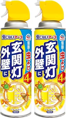 アース製薬 虫こないアース 玄関灯・外壁に 450mL×2本 実質785円(おトク便3種で実質723円・361.5円/本)ほか