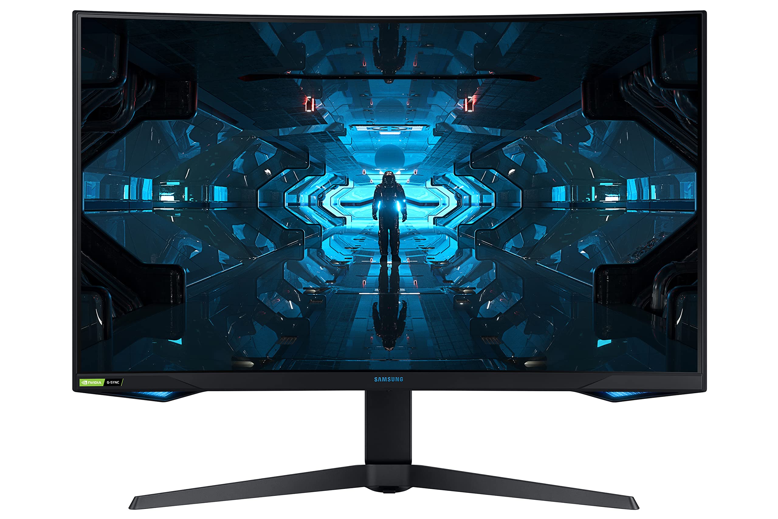 Samsung Monitor Gaming Odyssey G7 (C32G75), Curvo (1000R), 32", 2560x1440 (WQHD 2K), HDR 600, VA, 240 Hz, 1 ms, FreeSync Pro, G-Sync, HDMI, 2 USB 3, 2 Display Port, Ingresso Audio, HAS, Pivot